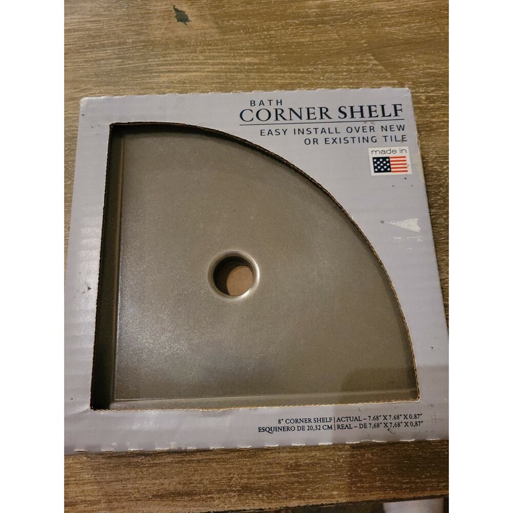 Deco 8x8 inch Stainless Steel Corner Bath Shelf Shower Shelf New Or Existing...